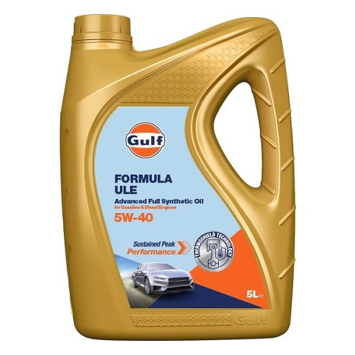  Óleo de motor GULF Formula ULE 5W40 - 100% sintético - 5 litros - UD30455 