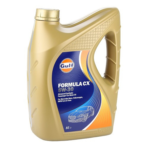 Huile moteur GULF Formula CX 5W30 GM Dexos2 - 100% synthèse - 5 Litres