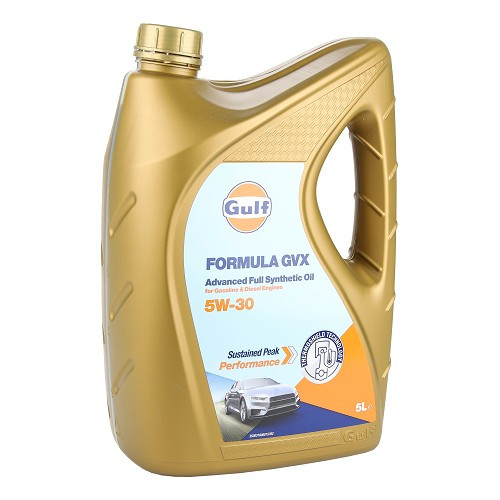  GULF Formula GVX 5W30 PORSCHE C30 Motorolie - 100% synthetisch - 5 liter - UD30464 