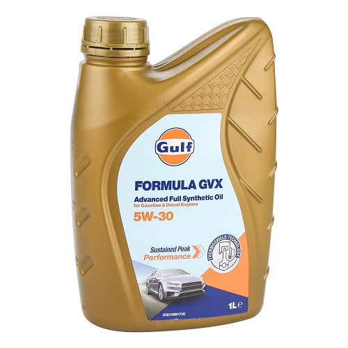  Óleo de motor GULF Formula GVX 5W30 PORSCHE C30 - 100% sintético - 1 Litro - UD30465 