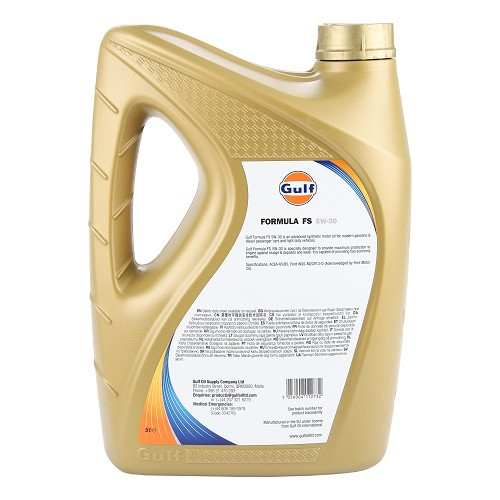 Motorolie GULF Formula FS 5W30 FORD WSS-M2C913-D - 100% synthetisch - 5 liter - UD30466