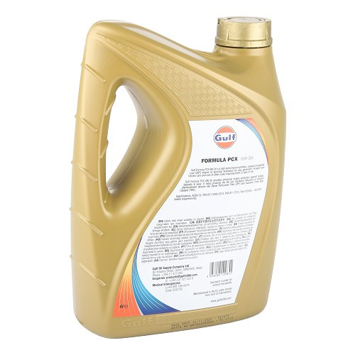 Huile moteur GULF Formula PCX 0W30 PSA B71 2312 - 100% synthèse - 4 Litres - UD30468