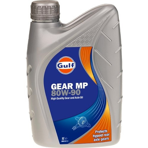  GULF GEAR MP 80W90 API GL-5 handgeschakelde versnellingsbak- en asolie - mineraal - 1 liter - UD30477 