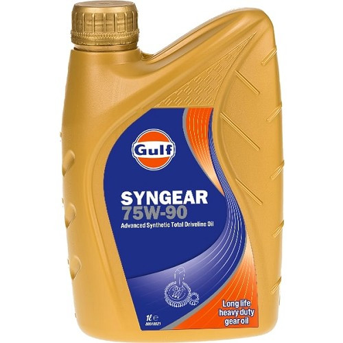  Manual gearbox and axle oil GULF SYNGEAR 75W90 API GL-5 - 100% synthetic - 1 Litre - UD30478 