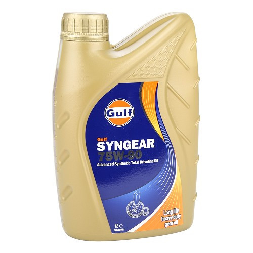  GULF SYNGEAR 75W90 API GL-5 handgeschakelde versnellingsbak- en asolie - 100% synthetisch - 1 liter - UD30478 