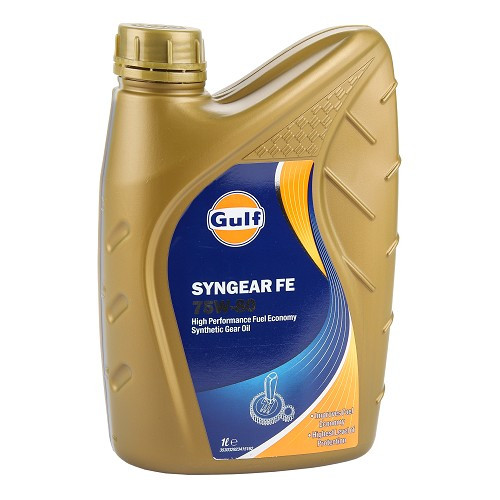  GULF SYNGEAR FE 75W80 API GL-4 olie voor handgeschakelde versnellingsbak - 100% synthetisch - 1 liter - UD30479 