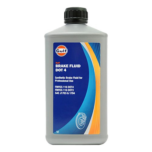  Liquide de frein et d'embrayage GULF DOT 4 synthétique - bidon - 1 Litre - UD30485 