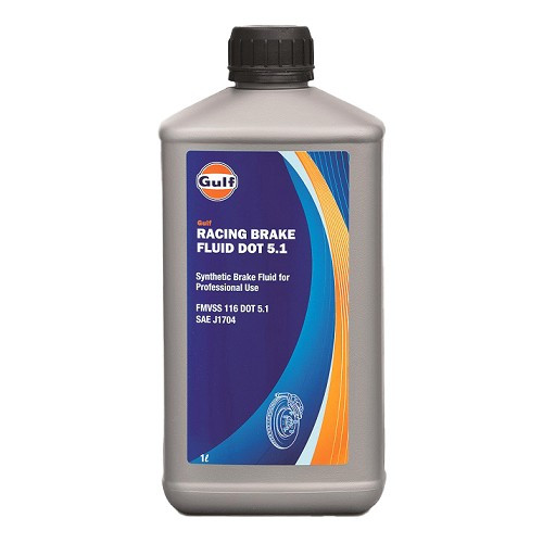  GULF Racing DOT 5.1 100% synthetische Brems- und Kupplungsflüssigkeit ESP ASR ABS - Kanister - 1 Liter - UD30487 