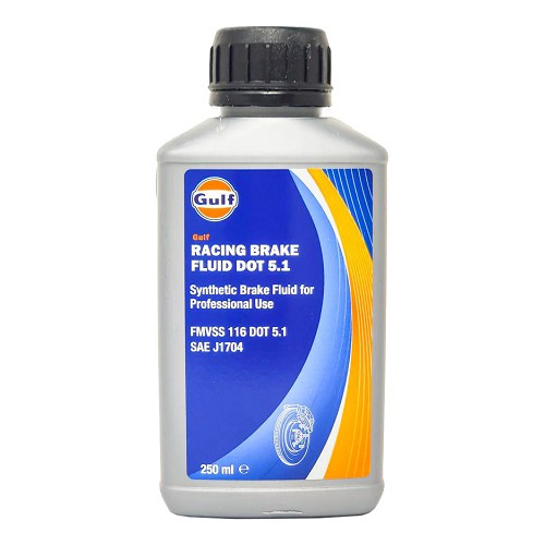  Brake and clutch fluid GULF Racing DOT 5.1 100% synthetic ESP ASR ABS - canister - 250ml - UD30488 