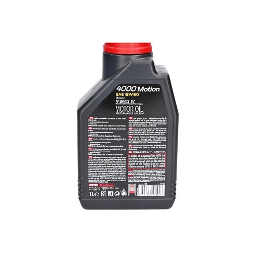  Motorolie MOTUL 4000 Motion 15W50 - mineraal - 1 liter - UD30525-2 