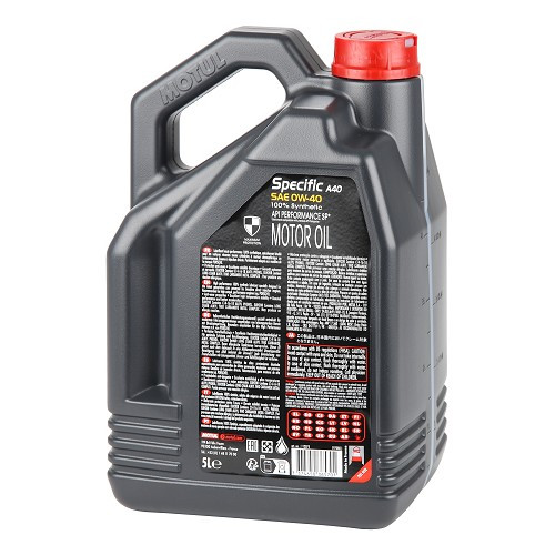 Huile moteur MOTUL Specific PORSCHE A40 0W40 - 100% synthèse - 5 Litres - UD30541