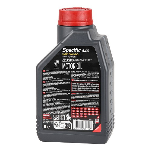 Motor oil MOTUL Specific PORSCHE A40 0W40 - 100% synthetic - 1 Litre - UD30543