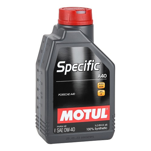 Óleo para motor MOTUL Specific PORSCHE A40 0W40 - 100% sintético - 1 Litro