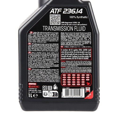 Automatische versnellingsbakolie MOTUL ATF 236.14 - synthetisch - 1 liter - UD30550