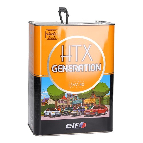 Huile moteur ELF Classic Cars HTX Generation 15W40 - minérale - 5 Litres