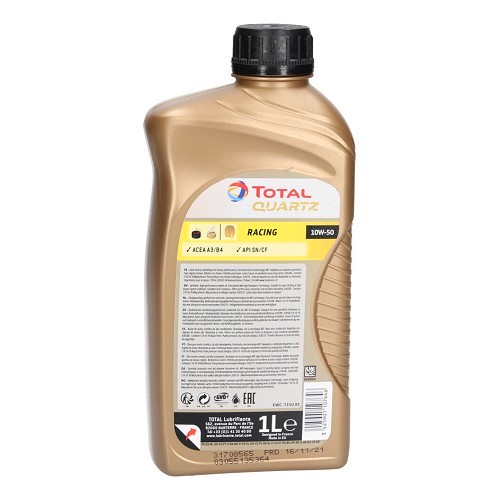 TotalEnergies Quartz Racing 10W50 Motoröl - Technosynthese - 1 Liter - UD30809