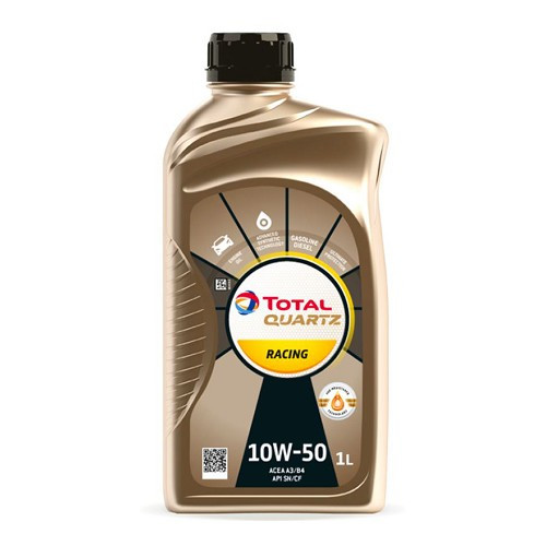  Huile moteur TotalEnergies Quartz Racing 10W50 essence et diesel - Technosynthèse - 1 Litre - UD30809 