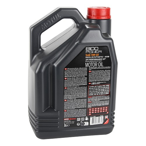 Huile moteur sport MOTUL 8100 POWER 5W40 - 100% synthèse - 5 Litres - UD31005