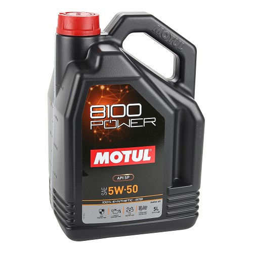  MOTUL 8100 POWER 5W50 Sport Aceite de motor - 100% sintético - 5 Litros - UD31007 