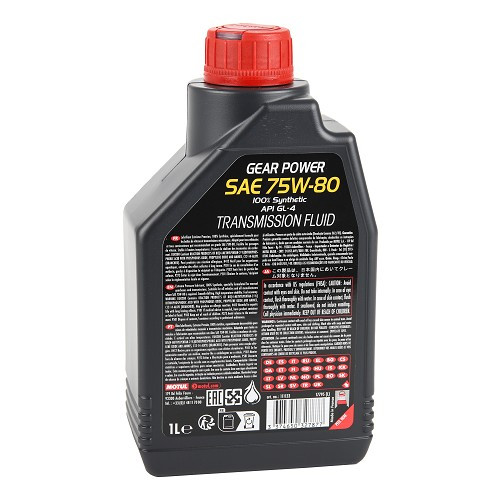 Aceite para caja de cambios manual MOTUL GEAR POWER 75W80 - sintético - 1 Litro - UD31008