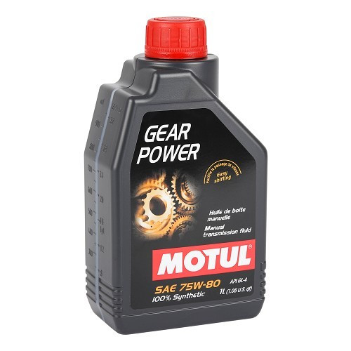  Handgeschakelde versnellingsbakolie MOTUL GEAR POWER 75W80 - synthetisch - 1 liter - UD31008 