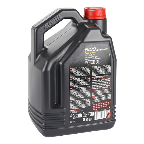 Huile moteur MOTUL 8100 X-clean FE 5W30 - 100% synthèse - 5 Litres - UD31017