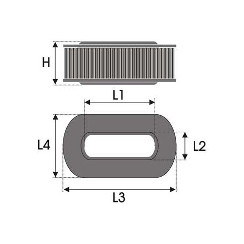 GROENE luchtfilter voor ALFA SUD SPRINT 1,4L - UE00012