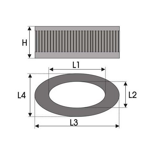  Filtro de ar verde para injecção PEUGEOT 604 - UE00245 