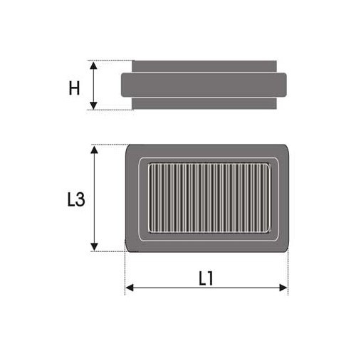 Green air filter for PORSCHE 924 Carrera GT and Turbo - UE00262