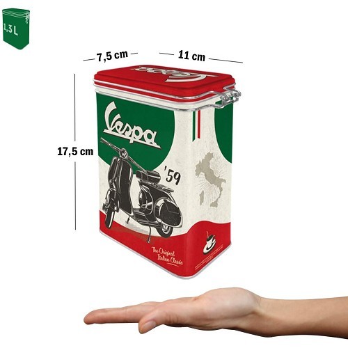 Scatola decorativa in metallo Combi VESPA ORIGINAL ITALIAN CLASSIC - 7.5 x 11 x 17.5 cm - UF01301