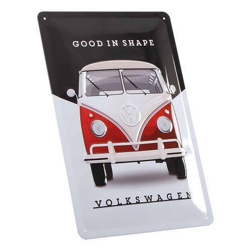  Placa decorativa Combi Split vermelho e branco - UF01313 