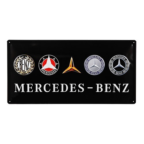  Targhetta di metallo MERCEDES BENZ - 25 x 50 cm - UF01333 