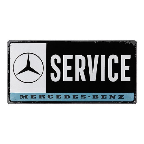  Metalen naamplaatje MERCEDES BENZ SERVICE - 25 x 50 cm - UF01334 