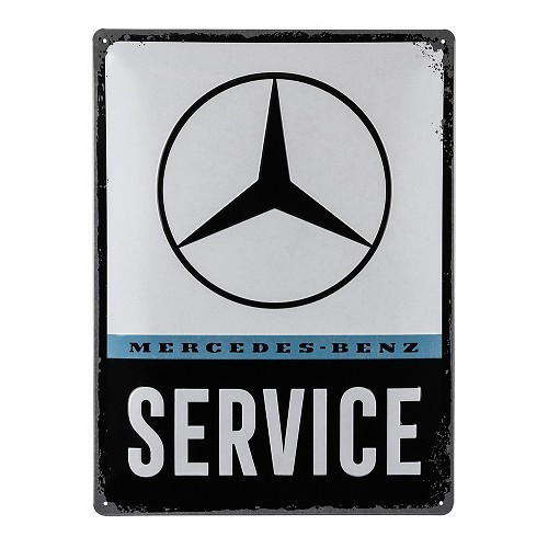  Placa de identificação metálica MERCEDES BENZ SERVICE - 30 x 40 cm - UF01335 