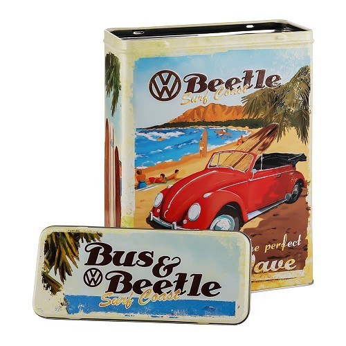BUS BEETLE SUMMER WAVE metallic decorative box - 8 x 19 x 26 cm - UF01354