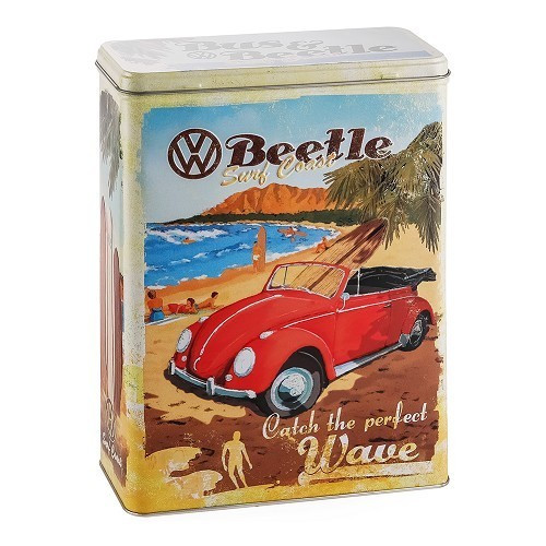  Boîte décorative métallique BUS BEETLE SUMMER WAVE - 8 x 19 x 26 cm - UF01354 