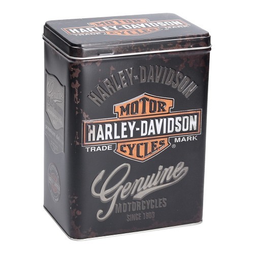  Boîte décorative métallique HARLEY DAVIDSON GENUINE - 10 x 14 x 20 cm - UF01358 