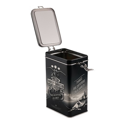 Caja metálica decorativa con clip HARLEY DAVIDSON MOTOR CYCLES - 7,5 x 11 x 17,5 cm - UF01361