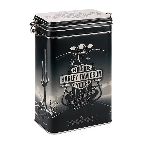  Caja metálica decorativa con clip HARLEY DAVIDSON MOTOR CYCLES - 7,5 x 11 x 17,5 cm - UF01361 