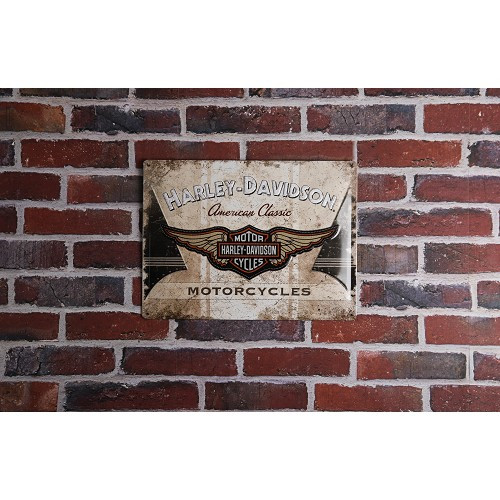 Placadecorativa metálica HARLEY DAVIDSON AMERICAN CLASSIC - 30 x 40 cm - UF01368