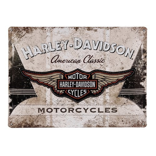  Placa de identificação HARLEY DAVIDSON AMERICAN CLASSIC - 30 x 40 cm - UF01368 