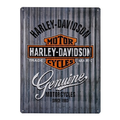  Targa decorativa in metallo HARLEY DAVIDSON GENUINE - 30 x 40 cm - UF01369 