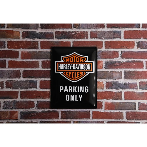 Metalen naambord HARLEY DAVIDSON PARKING ONLY - 30 x 40 cm - UF01373