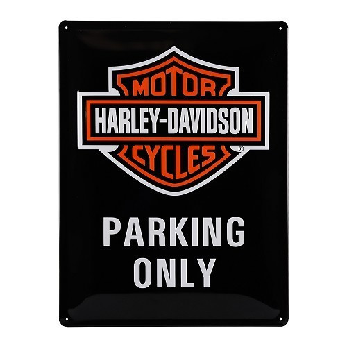  Targa decorativa in metallo HARLEY DAVIDSON PARKING ONLY - 30 x 40 cm - UF01373 