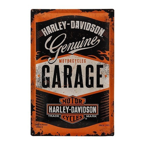  Placadecorativa metálica HARLEY DAVIDSON GARAGE - 40 x 60 cm - UF01375 