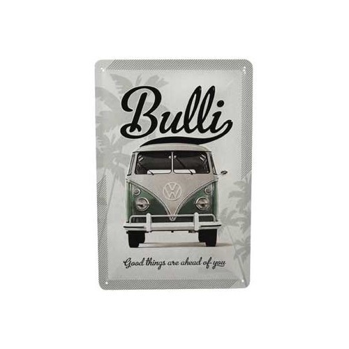  Placa de identificação de metal VW Bulli - 20 x 30 cm - UF01390 