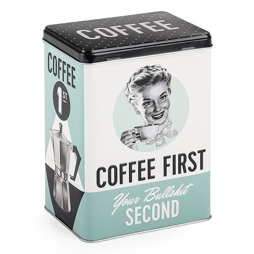  COFFEE FIRST decorative metal box - UF01393 