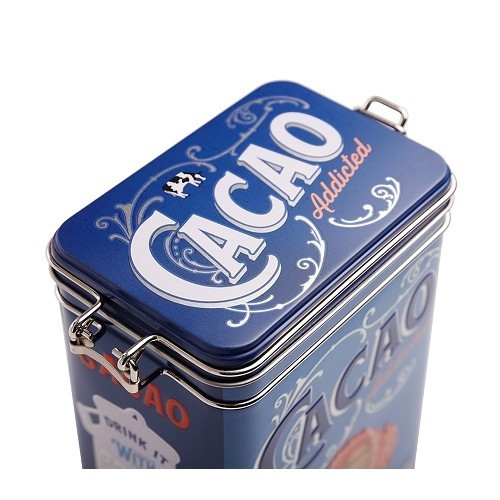 CACAO- 7.5 x 11 x 17.5 cm decorative metal box with clasp - UF01395