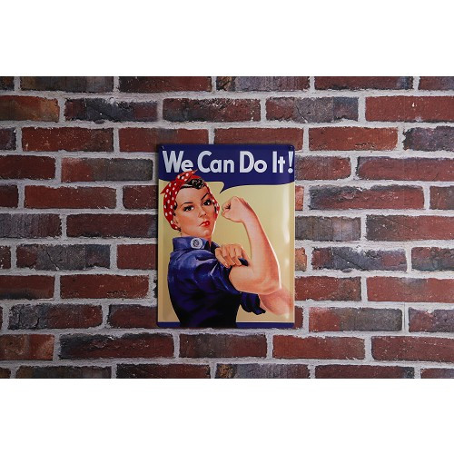 Targa decorativa in metallo WE CAN DO IT - 30 x 40 cm - UF01397