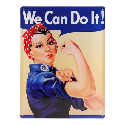  WE CAN DO IT decoratieve metalen plaat - 30 x 40 cm - UF01397 